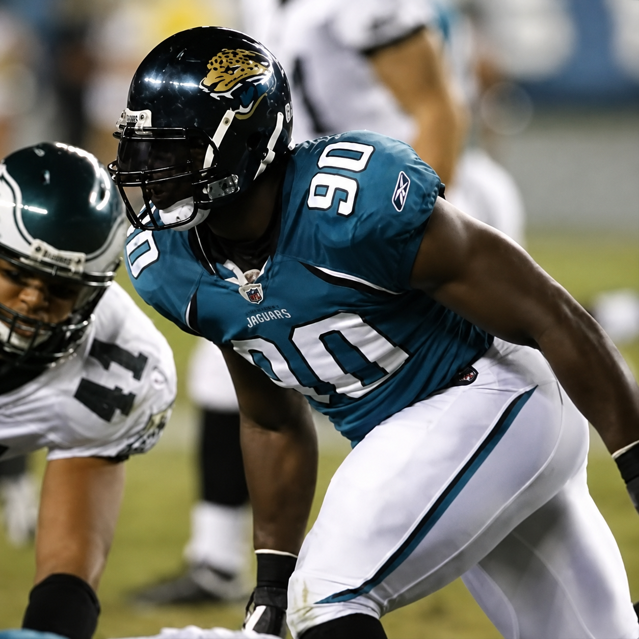 Julius Williams lined up on the defensive line for the Jacksonville Jaguars